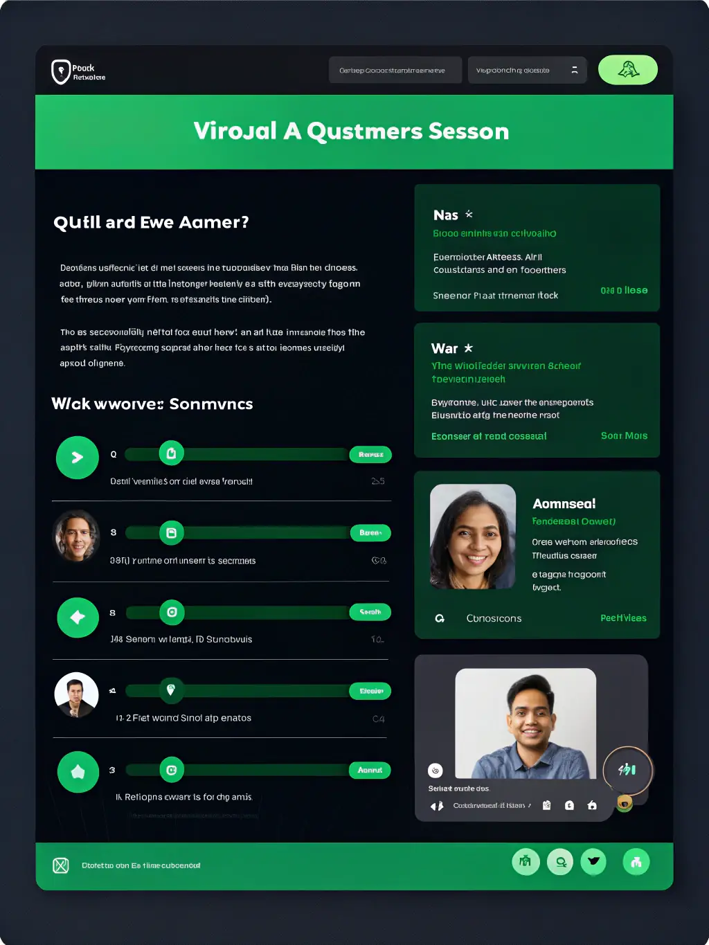 A screenshot of a webinar platform interface, showing interactive Q&A session with participants discussing investment options.